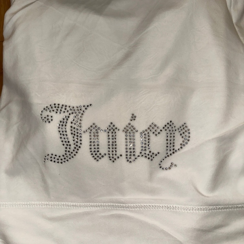 Juicy Couture Rhinestone Logo White Velour Tracksuit - Picture 3 of 11